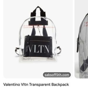 Valentino VLTN Clear Backpack with Black Accents